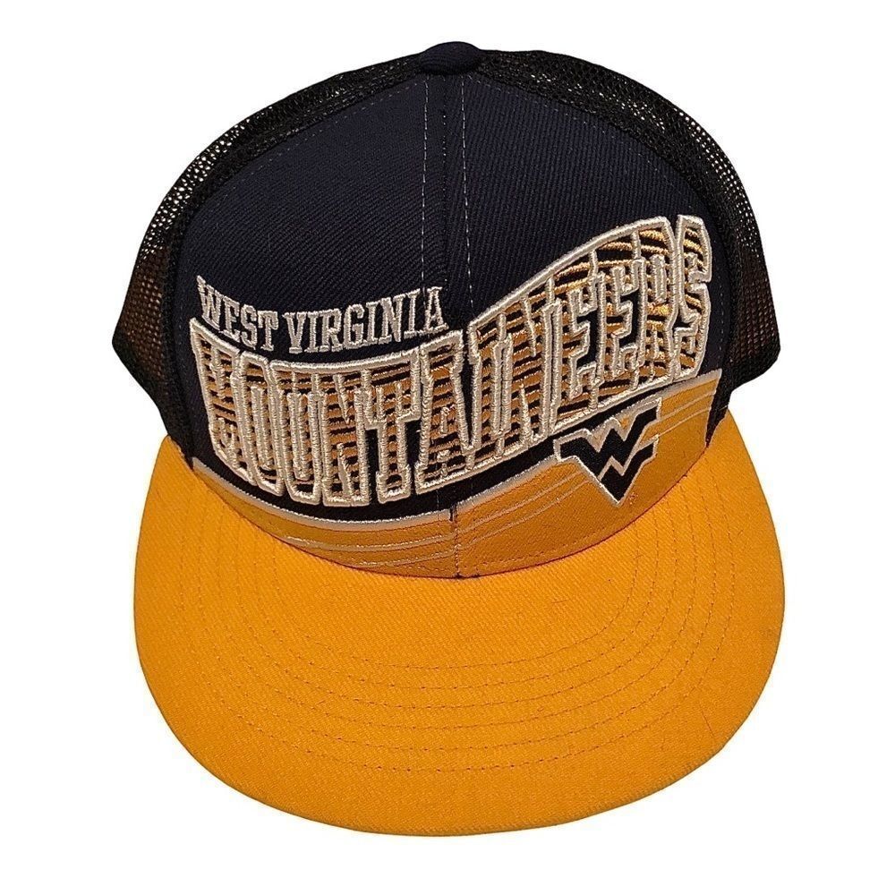 Vintage West Virginia Mountaineers TOP OF THE WORLD Snapback Hat Cap Wool USA
